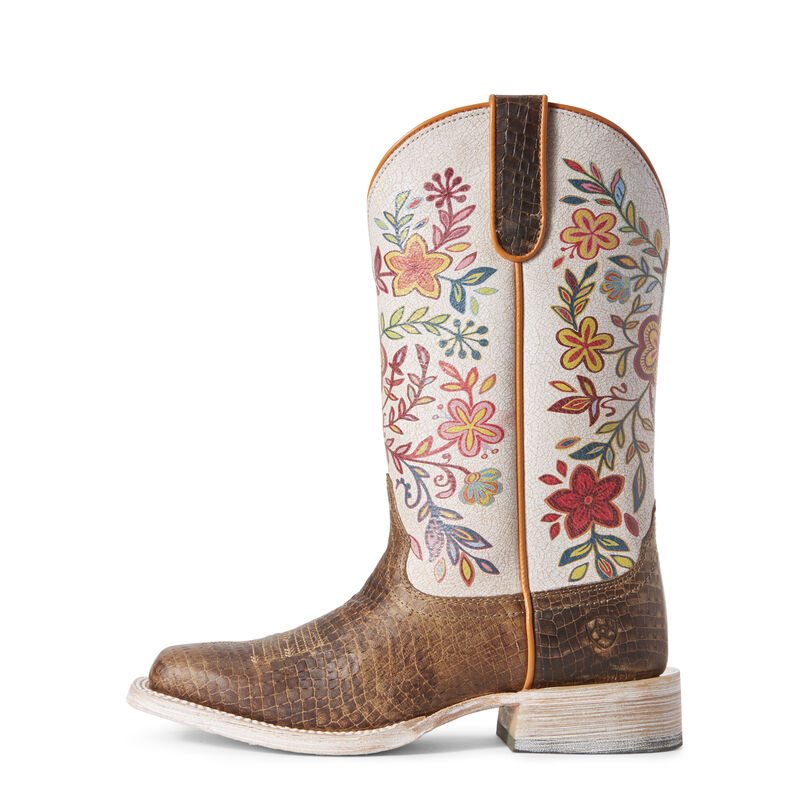 Ariat Western: Circuit Savanna Botas Western Mujer - Marrones / Blancas (CUGKM6038)